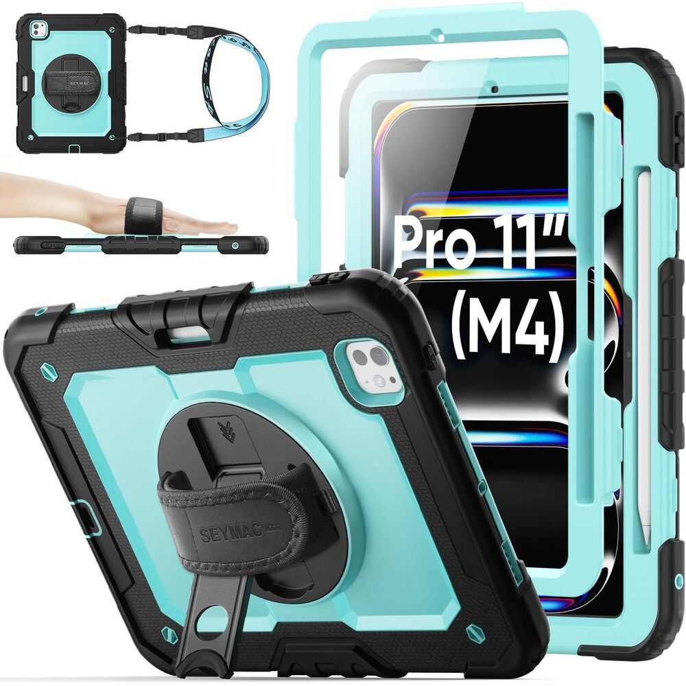 For IPad Pro 11 Inch Case 2024 (M4), Heavy Duty Shockproof ProtectiveCase - Blue